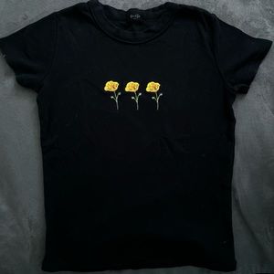 Women’s / jr Black John galt baby tee